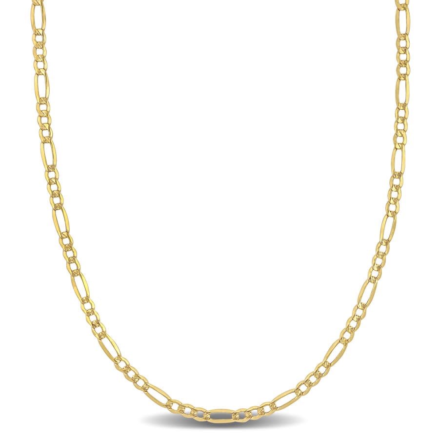 AMOUR 2.5mm Figaro Link Chain Necklace In 10K Yellow Gold, 18 In