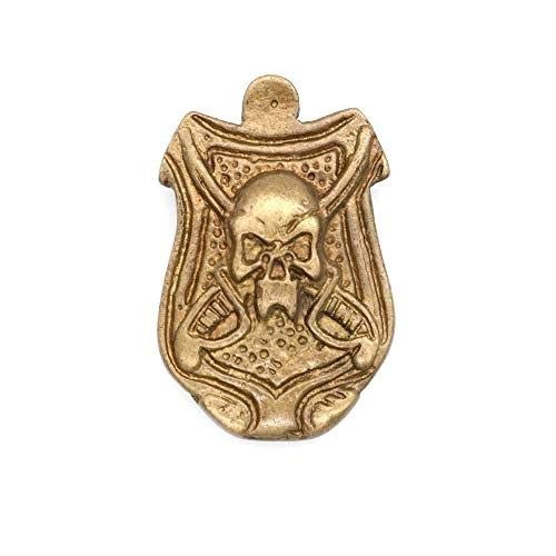 Medieval Pirate Pendant Adjustable Necklace with Black Leather Cord