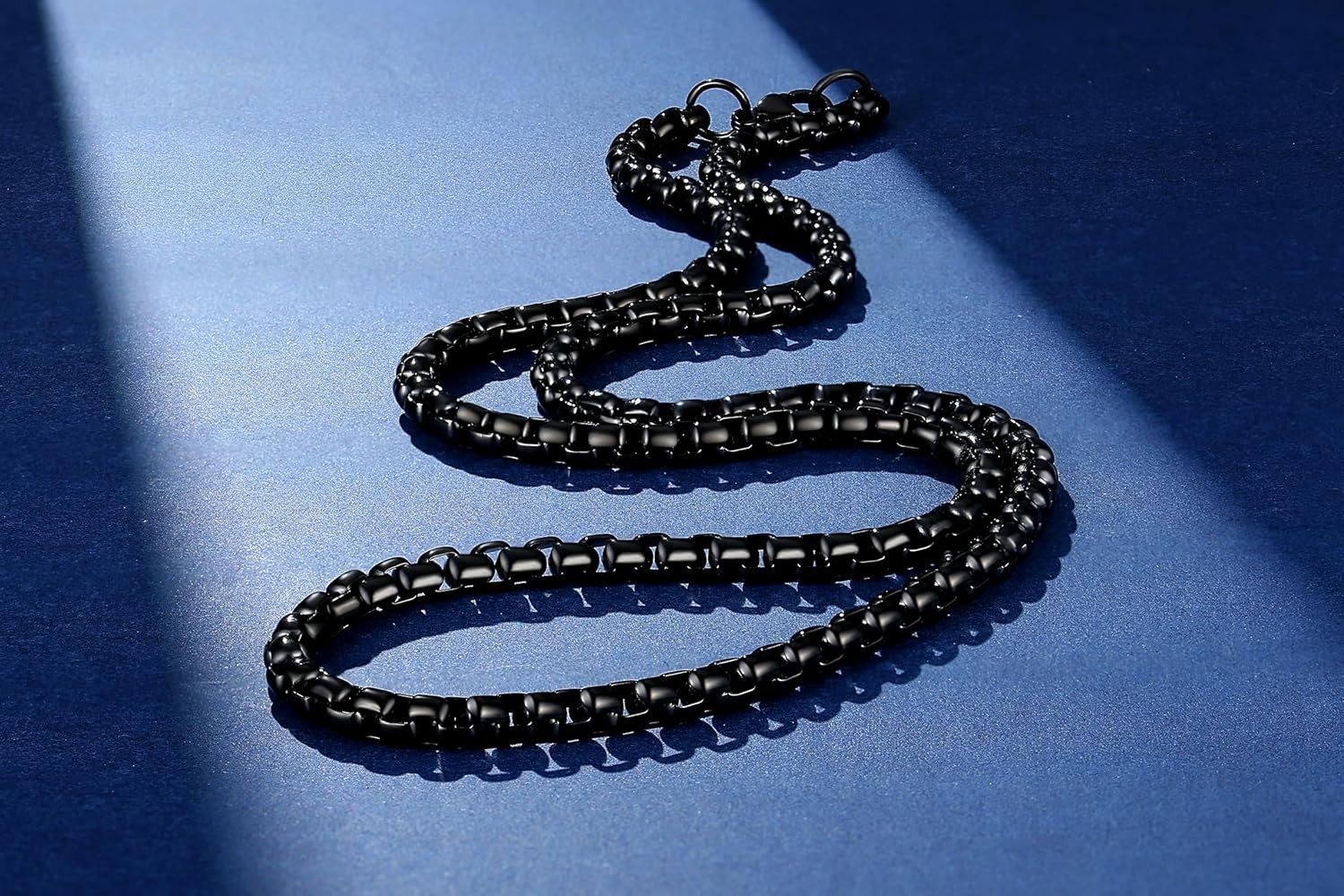 Versatile 24” Black Stainless Steel Chain Necklace – 2mm, 3mm, 4mm & 5mm Options