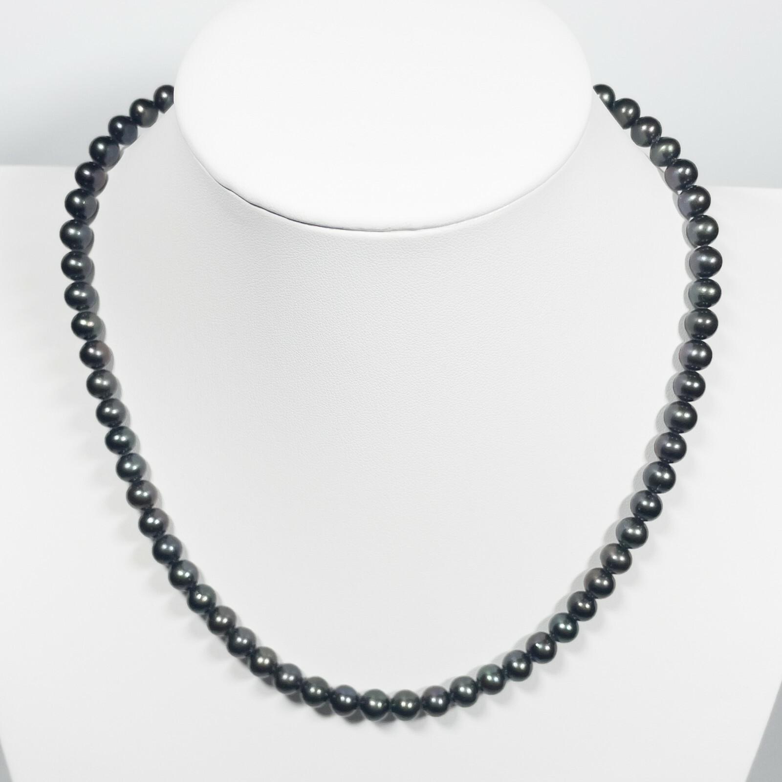 AAAA 16-22 Inch Japanese Akoya Pearl Necklace 7.5mm Black Akoya Pearl Necklace