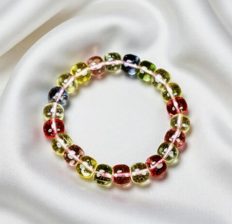Grandma Lady Girl Women Multiple Crystal Beads Bracelet Jewelry Gift Box DD154