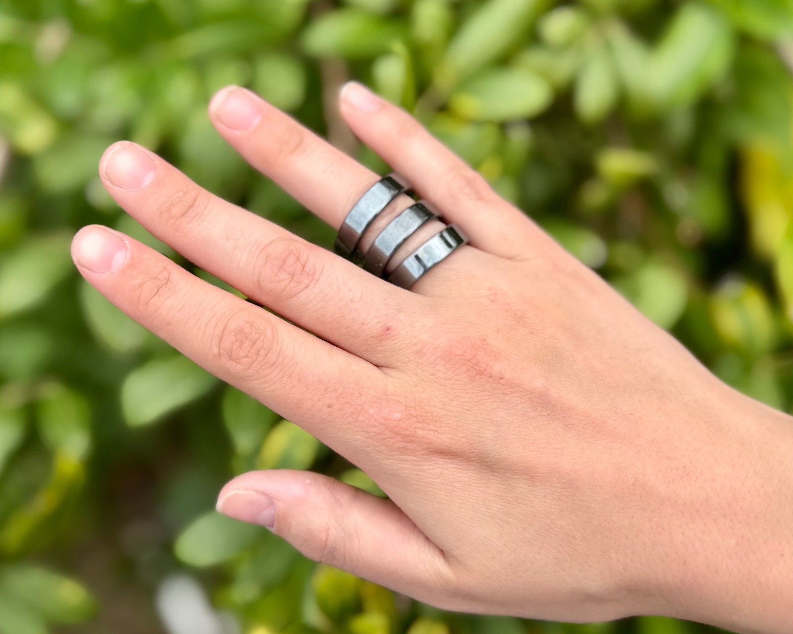 Hematite Ring, Hematite Gemstone Crystal Jewelry – Choose Size (Crystal Ring)