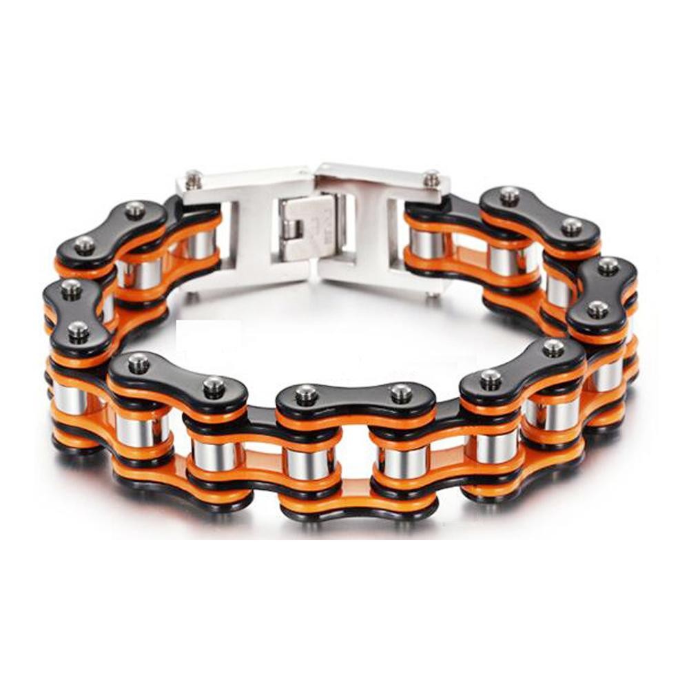 Mens Bracelets Biaker Motorcycle Chain Link Bracelet Punk Stainless Steel Gift
