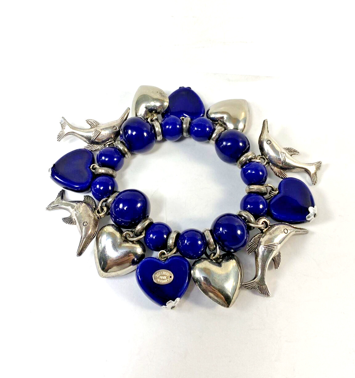 Rare Signed Zoe Coste Made In France Stretch Bracelet