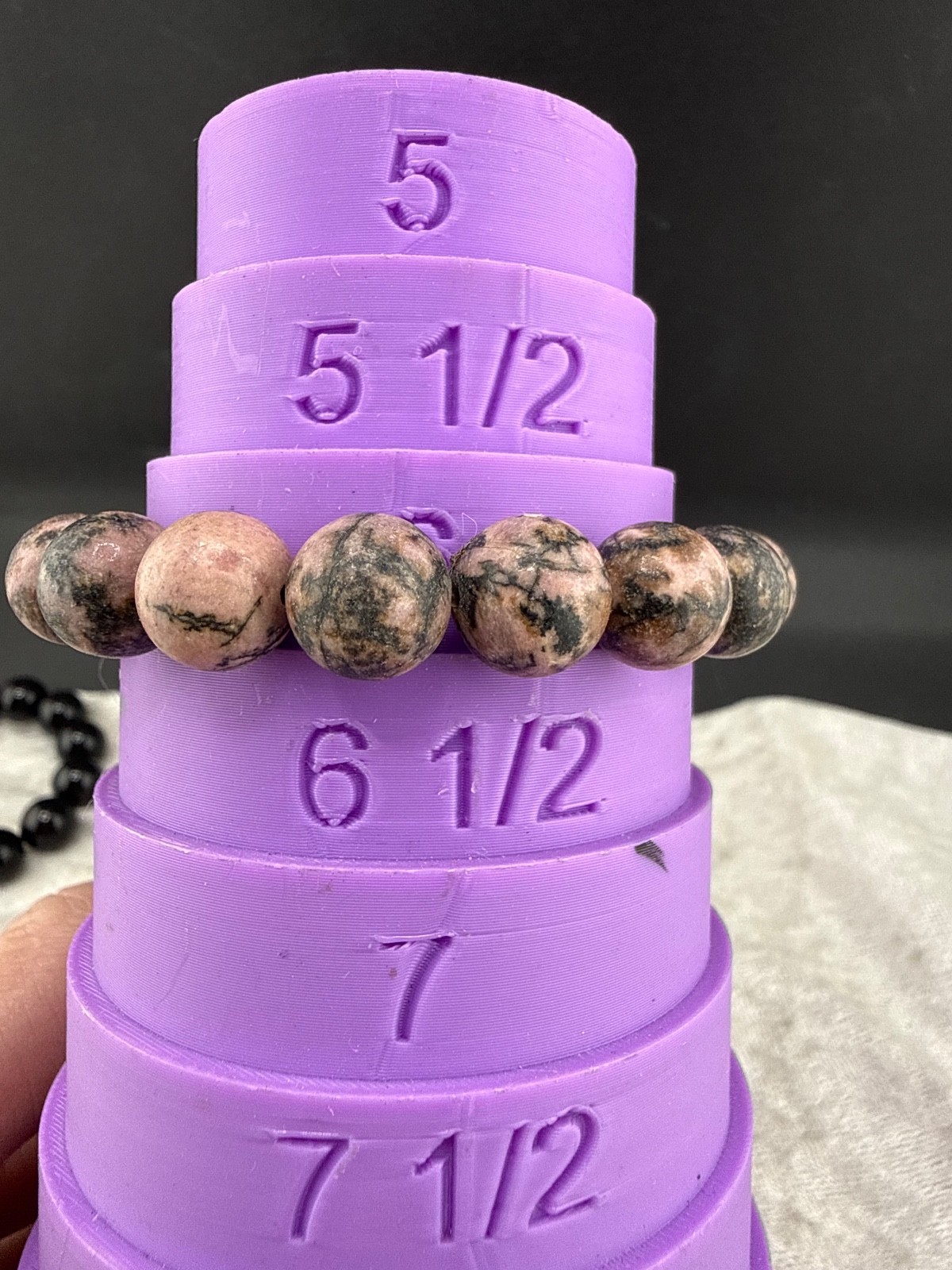 Polished Stone Bracelet Lot 7” 6” 7” 6.5” 8.5”
