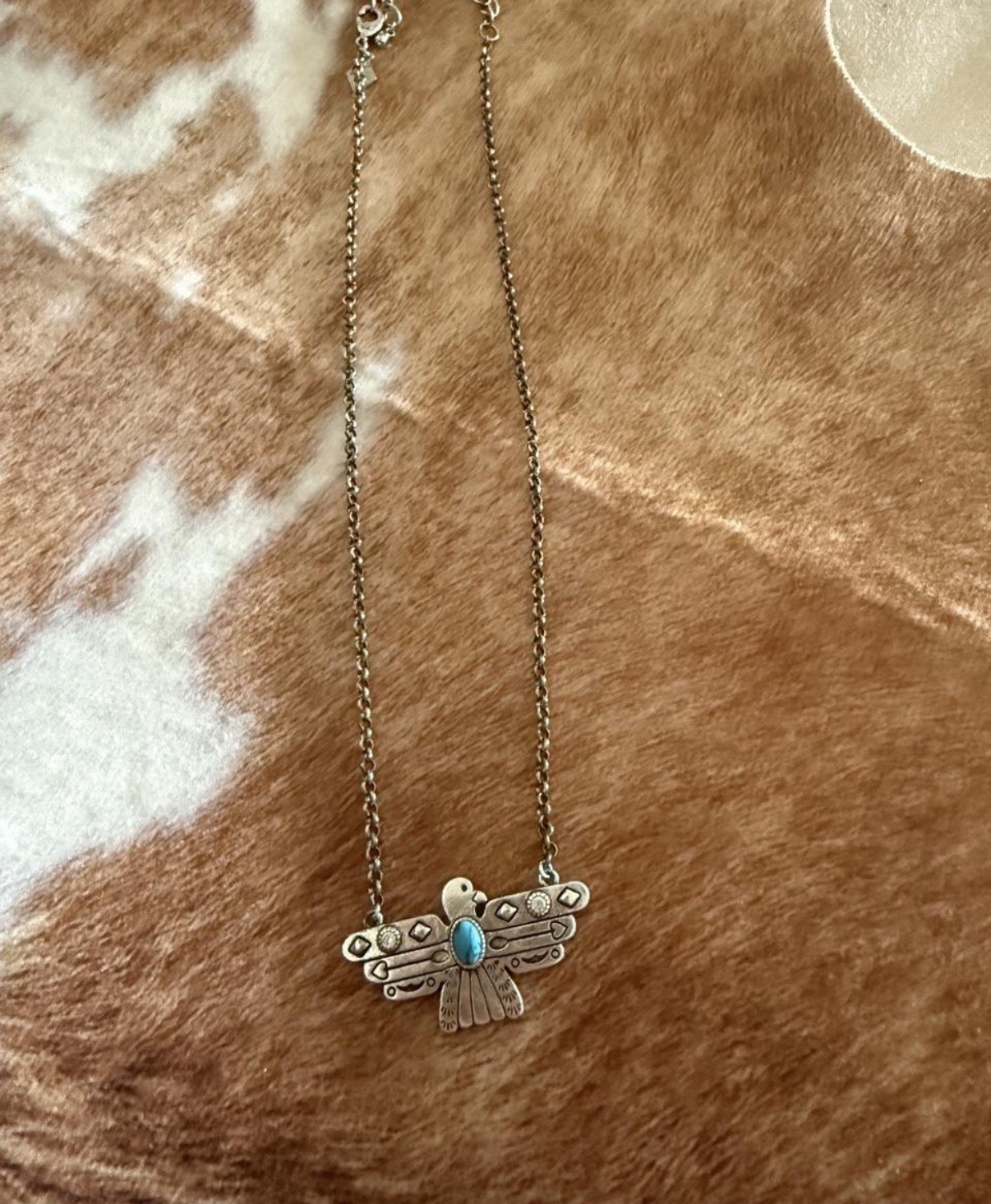 Montana Silversmiths NC4905 Thunderbird Turquoise Necklace Adjustable