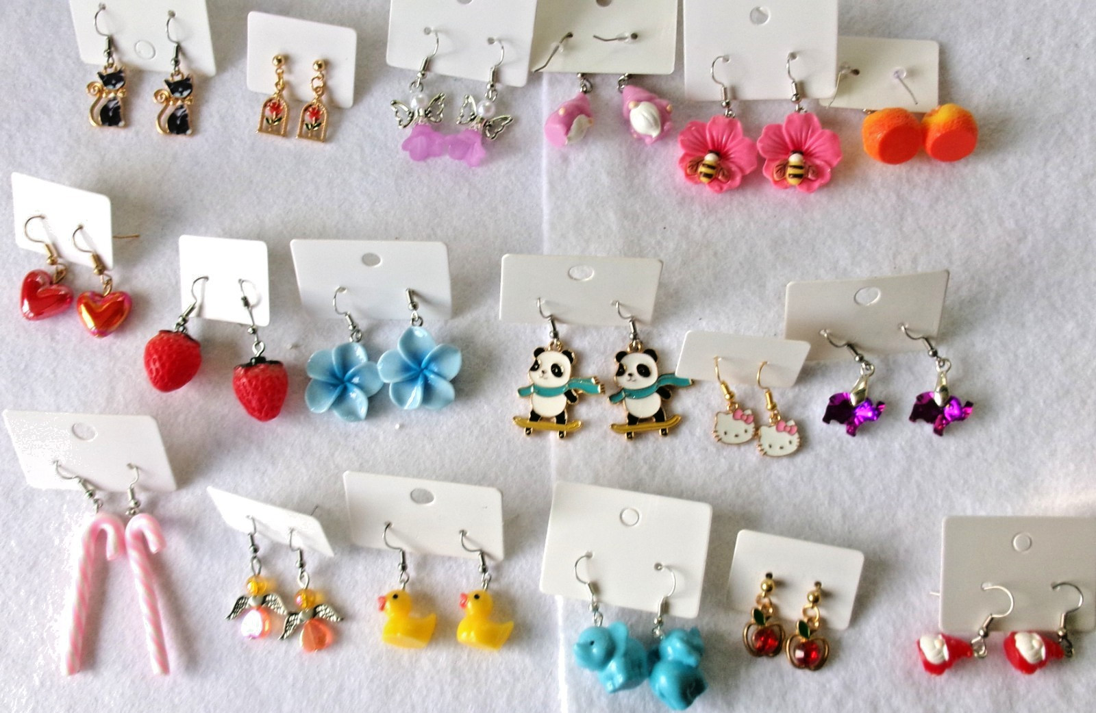 children little girl earrings lot of 18 free shipping