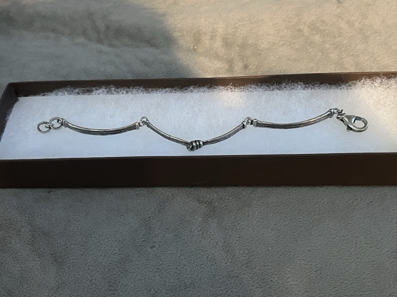 Sterling Silver .925 Silpada New In Box Knot Bracelet Lobster Clasp