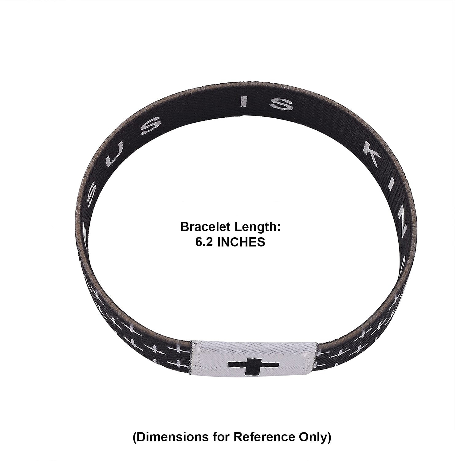 NFC Scan Daily Bible Verse Polyester Stretch Bracelet – Black 7-8In