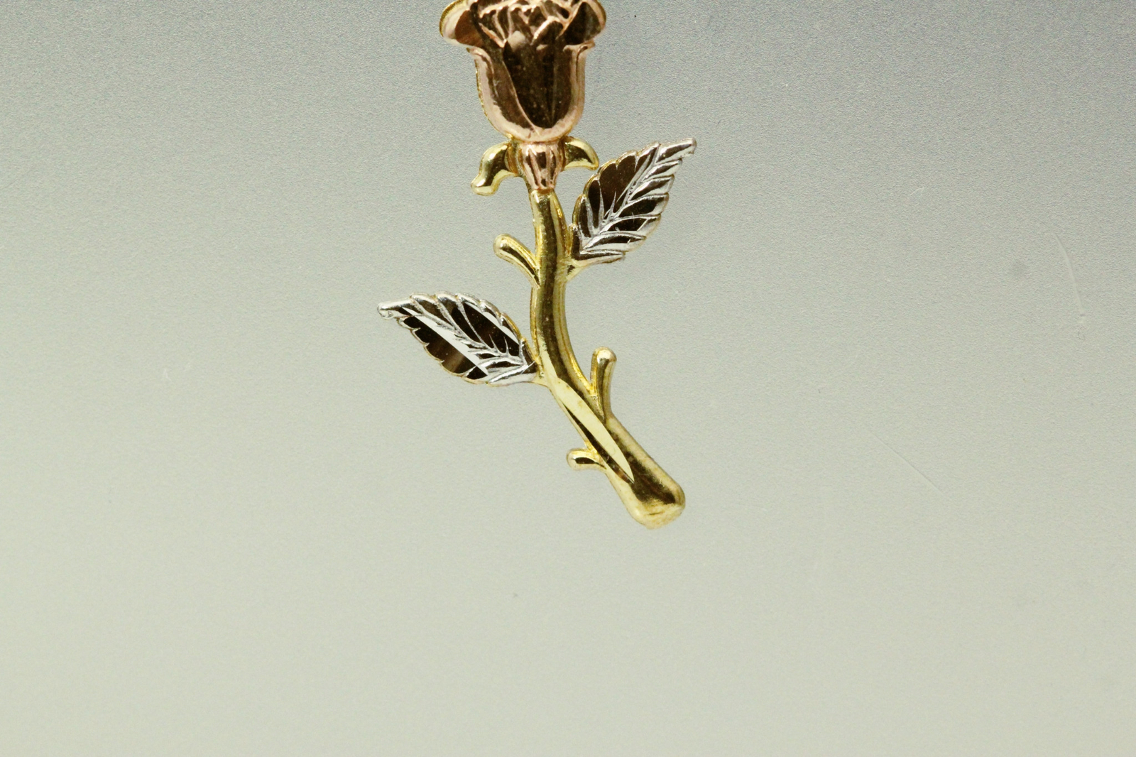 10K Tri-Colored Gold Rose Pendant 1.2 grams (PEN9820)