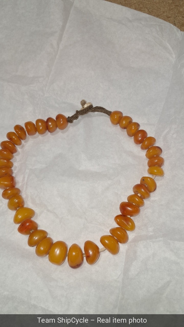 Antique Butterscotch Eggyolk Baltic Amber Necklace 103 grams G2U