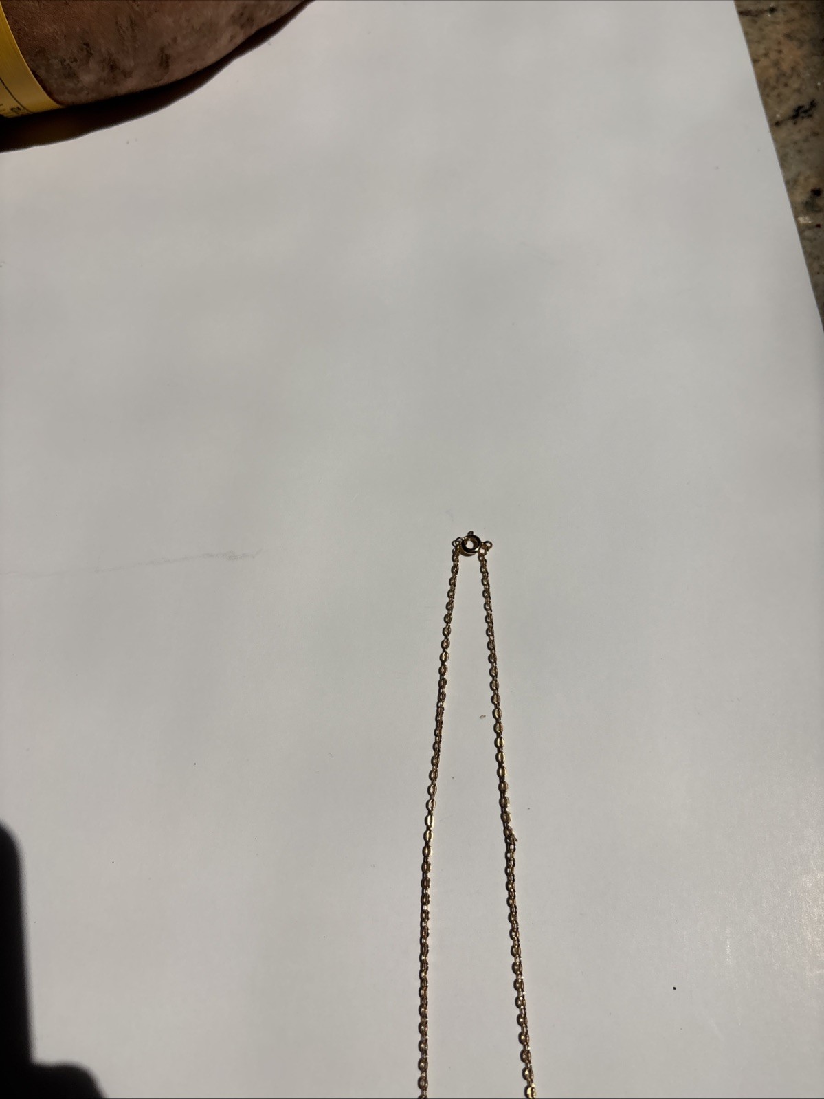 Gold Tone Open Butterfly Station Pendant Necklace Delicate Cable Chain Dainty