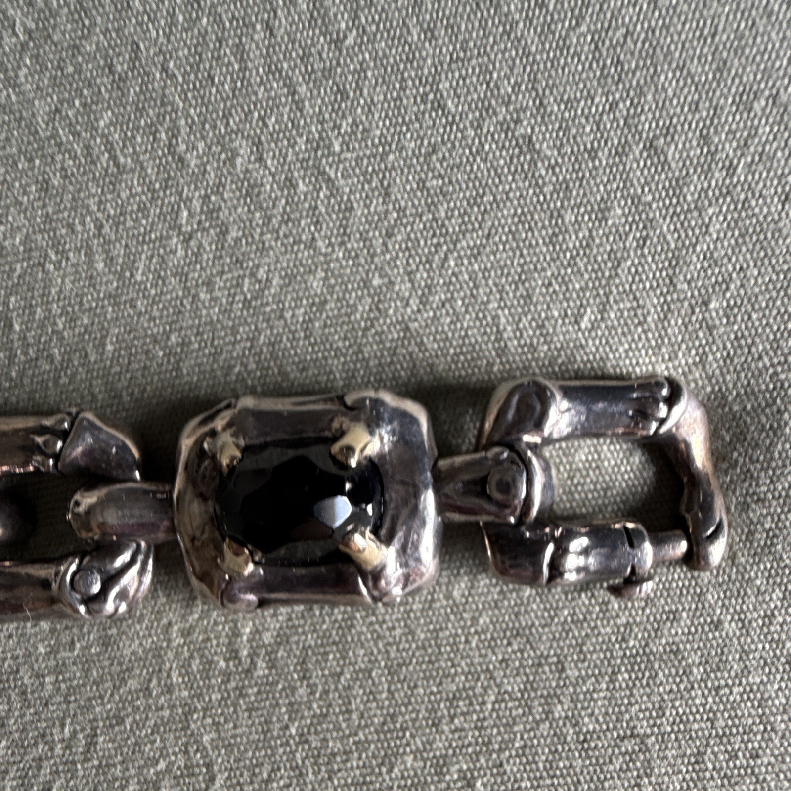John Hardy Bamboo Link Black Onyx Bracelet .925/18k gold
