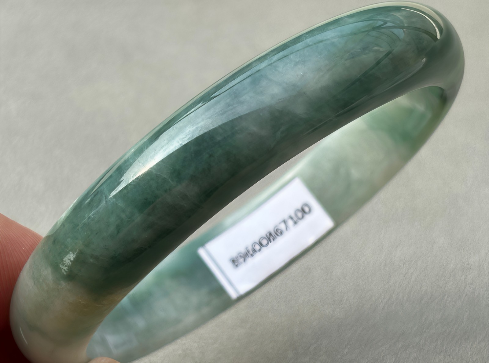 59mm Natural Green Jadeite Jade Bracelets Burma Emerald Jade Bracelet Bangle