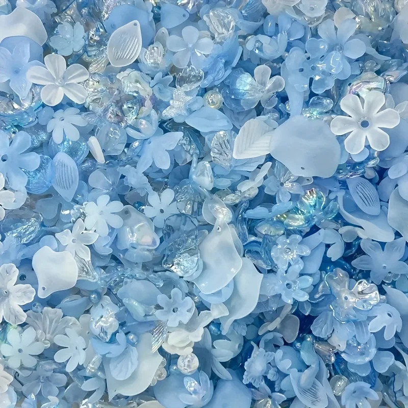 30G/1.05Oz Frosted Petal Butterfly Bow Mixed Style DIY Jewelry Bracelet Accessor