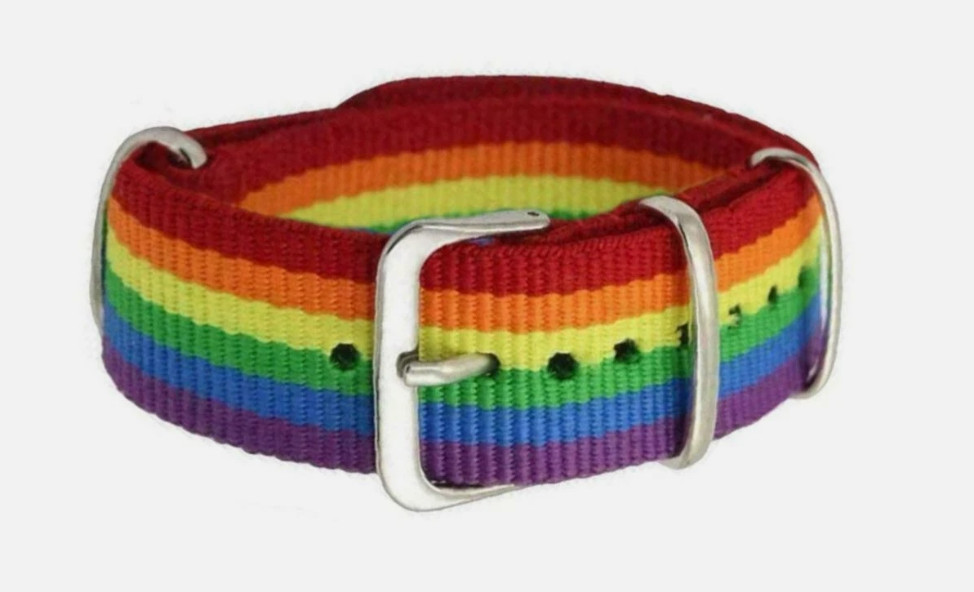 Pride Buckle Rainbow Bracelet Gay LGBT Flag Fabric Wristband LGBTQ Gay Pride