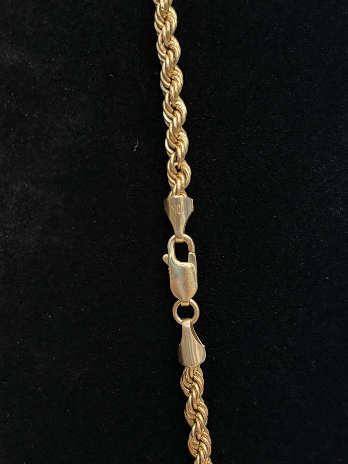 10K Gold Rope Chain Necklace