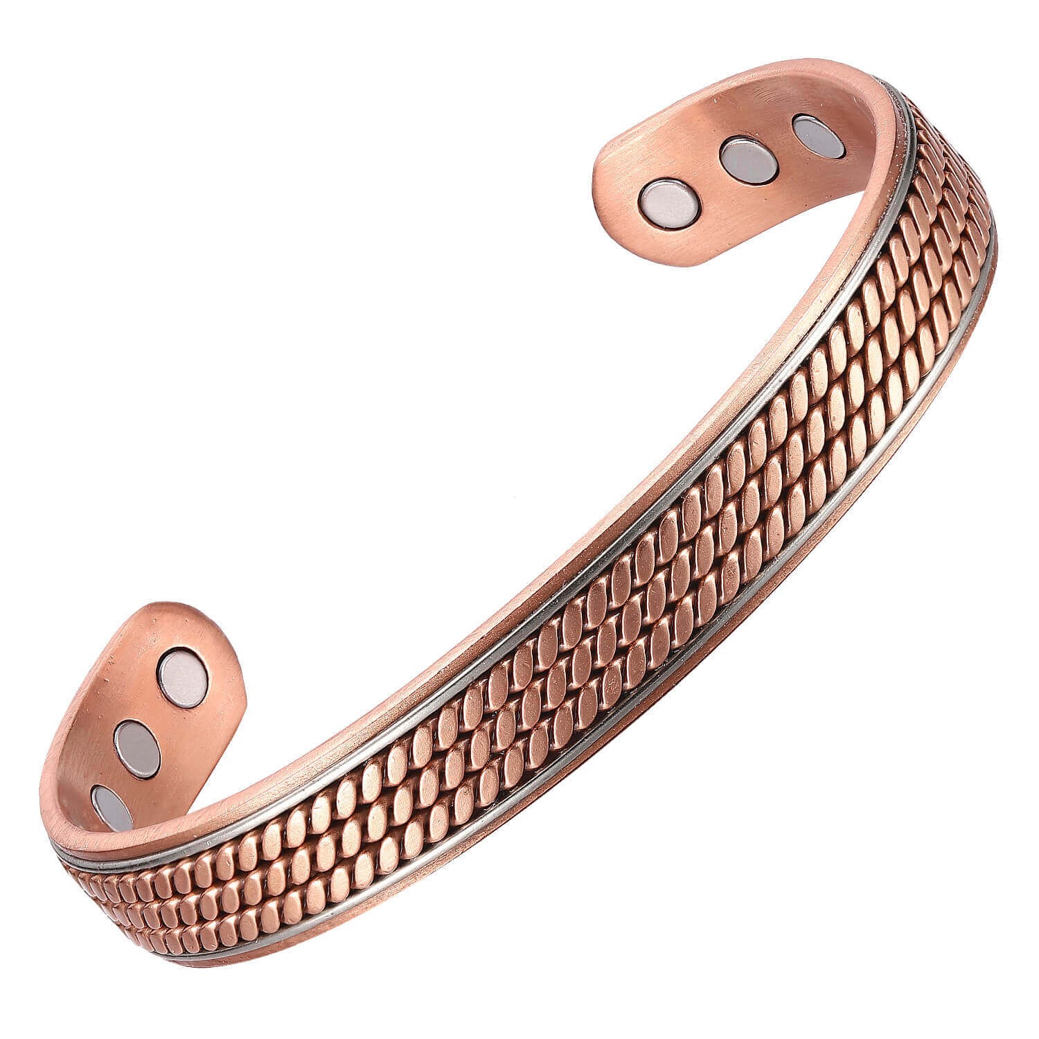 Triple Pure Copper Magnetic Bracelet Bangle Renew Balance Energy Power Calm Joy