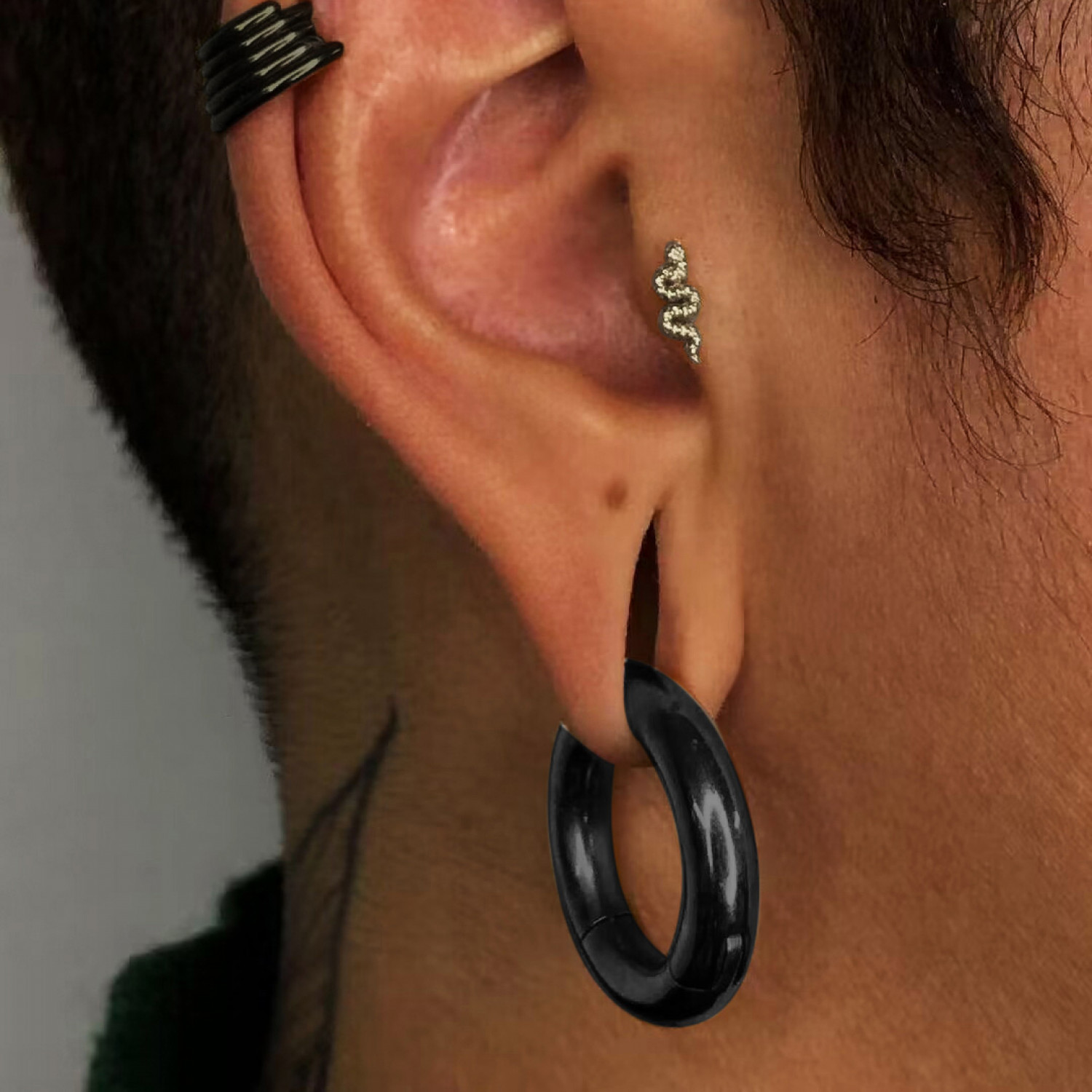 1 Pc Surgical Steel Punk Large Gauge Earrings Nose Septum Ring Piercing Jewelry