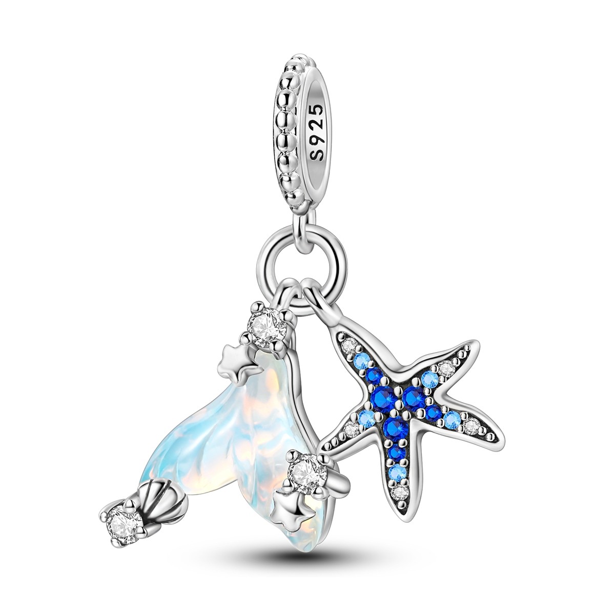 European 925 Sterling Silver Charms CZ Summer Beach for Bracelets Women jewelry