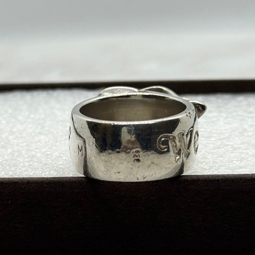 Vivienne Westwood BELT ring, rare, Early, perforated, silver, M, Made in Italy