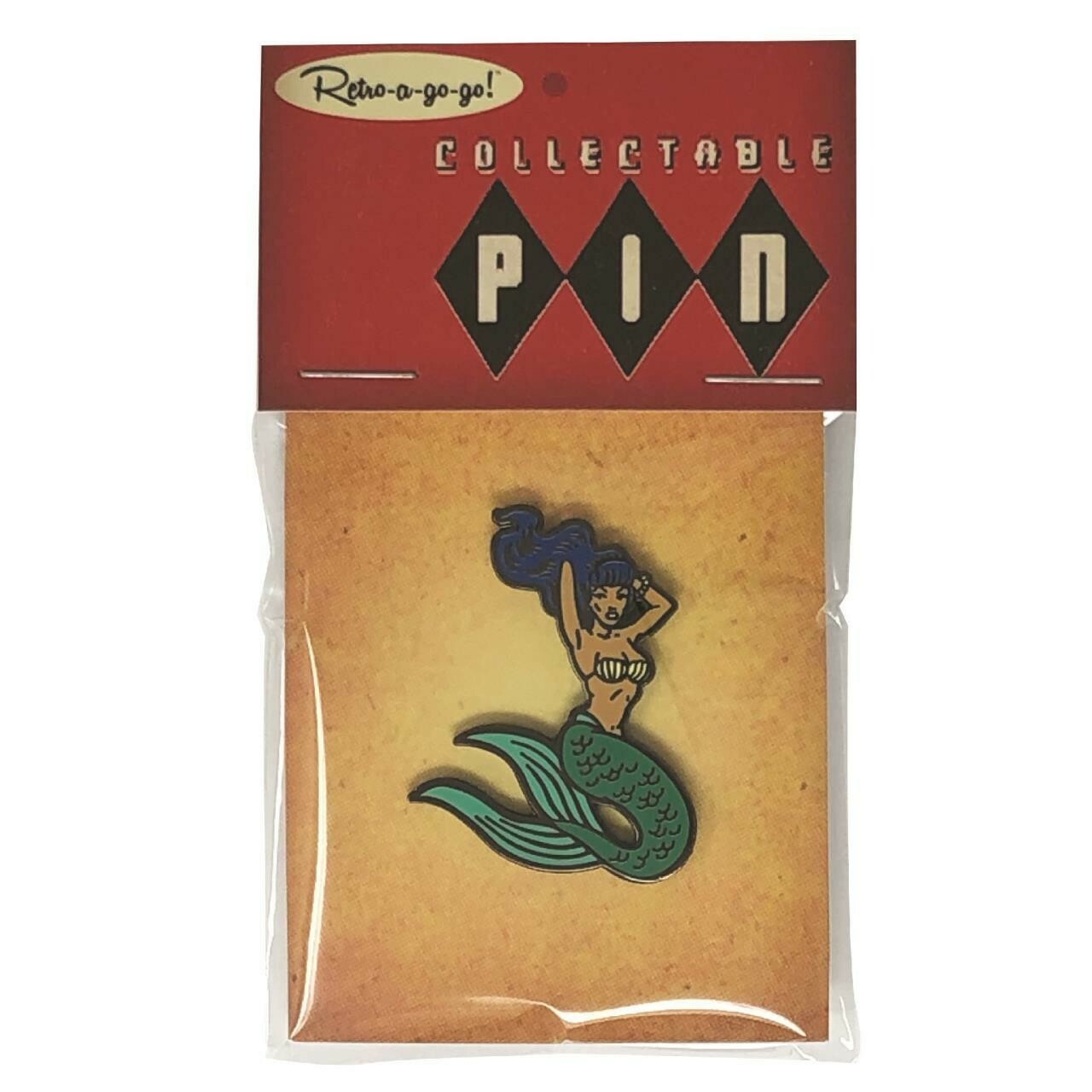 Tattoo Mermaid Enamel Lapel Lucky Pin Pinback for Hat Bag 1.25″ New