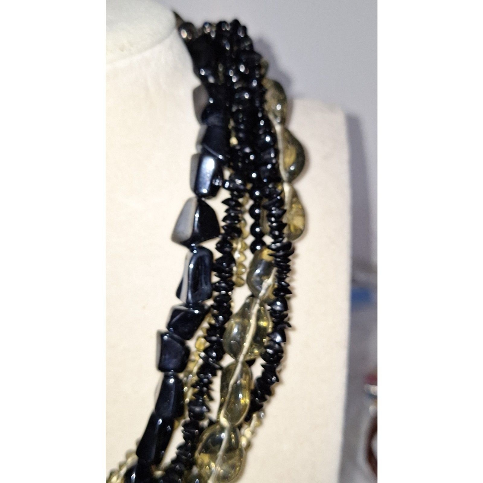 Women’s Chunky Layered Choker Necklace Beaded Cocktail Party Opulent Gift