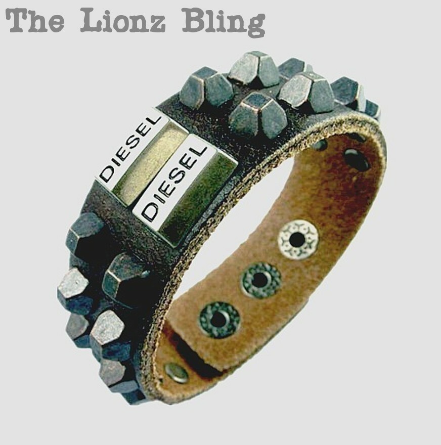 Urban Industrial Genuine Leather Band Bracelet Cracked Black Paint & Metal Rivet