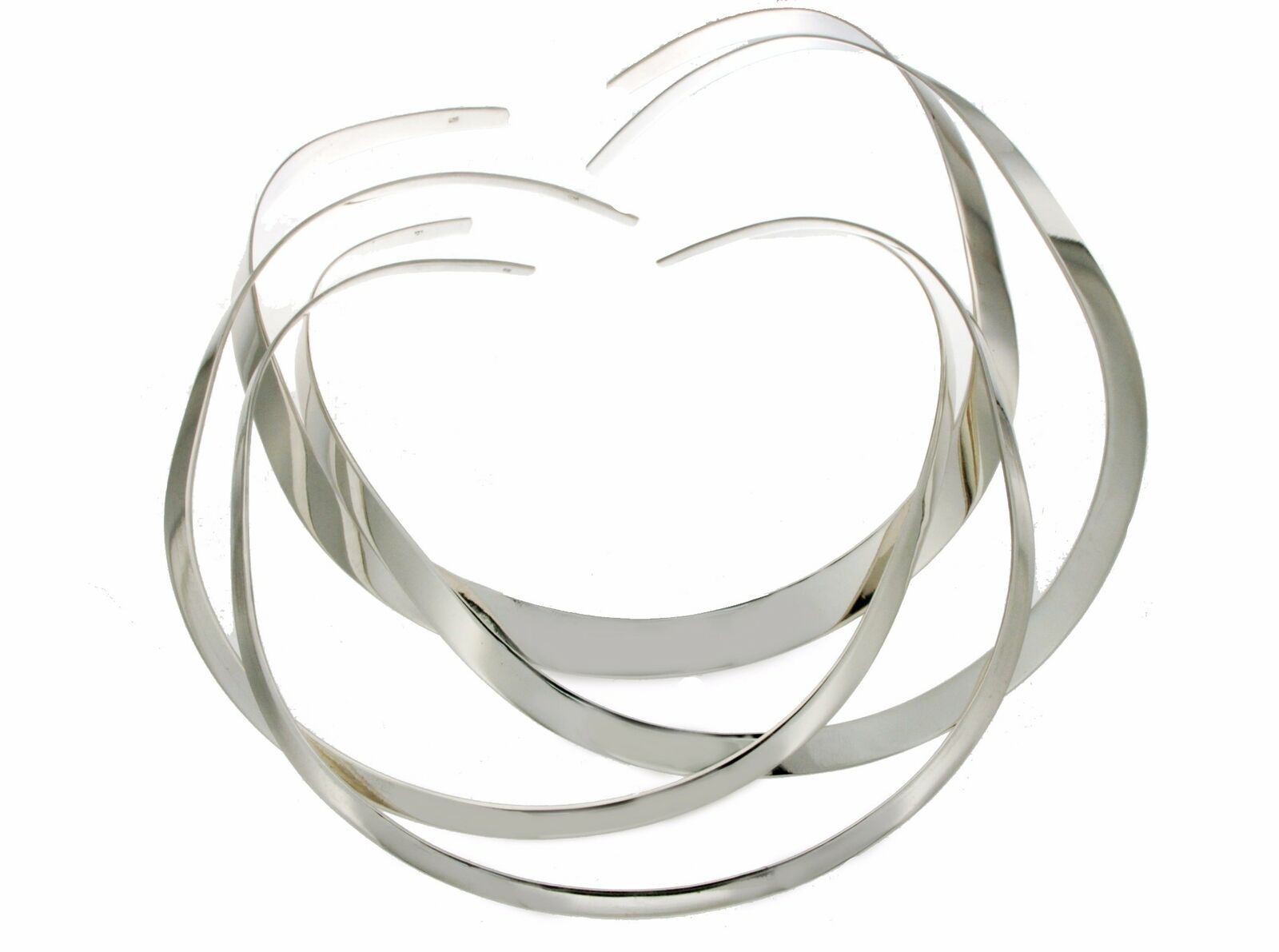 Solid 925 Sterling Silver Choker 4mm,5mm,7mm,10mm Necklace Size 17″ »N012