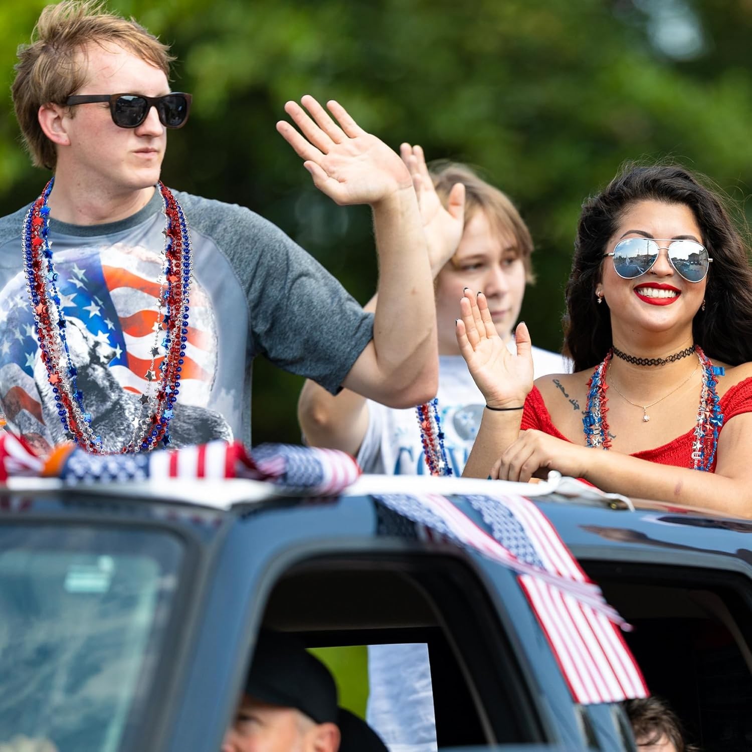Veterans Day & July 4th Bulk Necklaces – 12 Patriotic Accessories for Parades