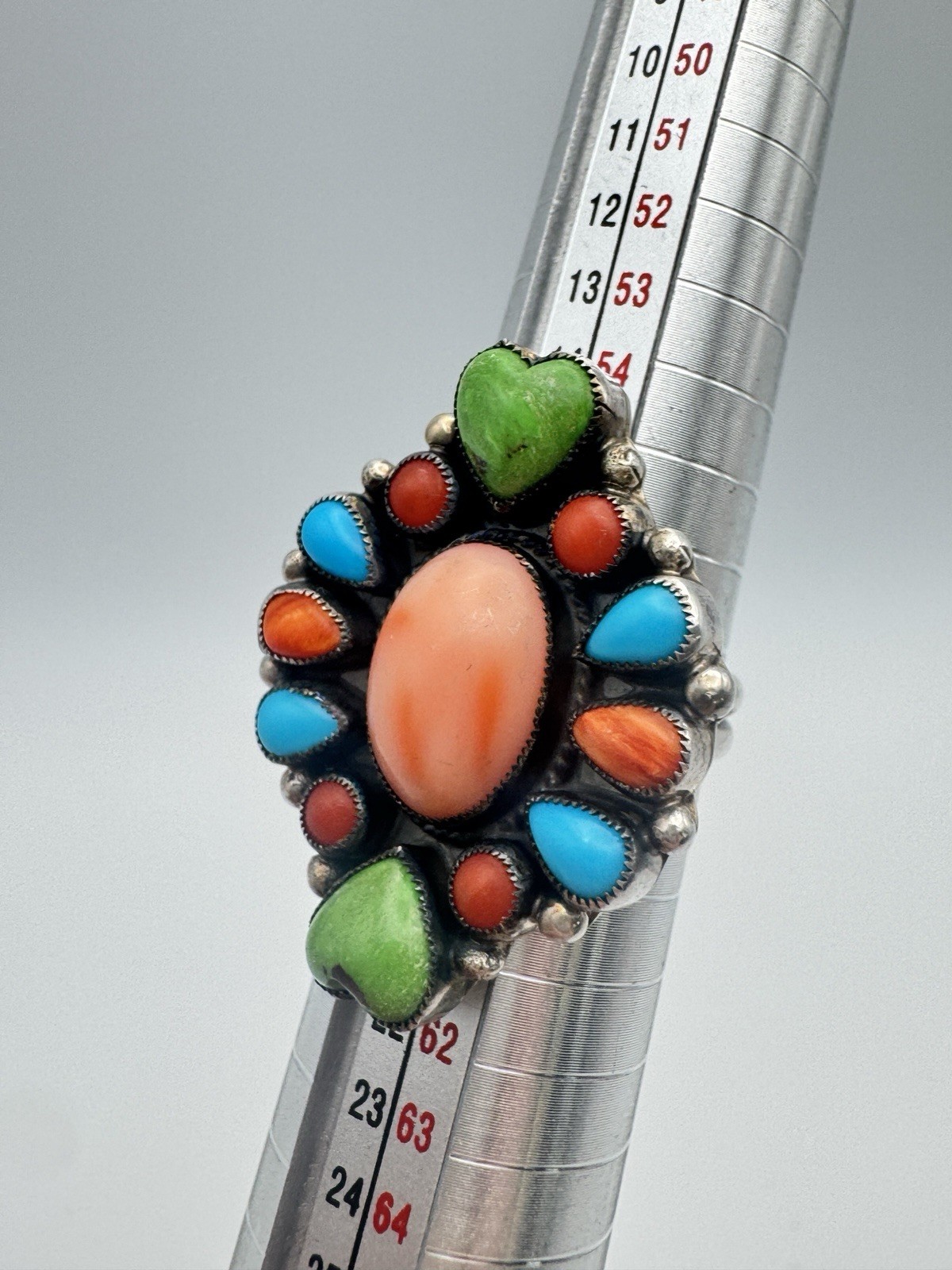 Vintage Don Lucas Sterling Silver Multi-Stone Ring – Size 8