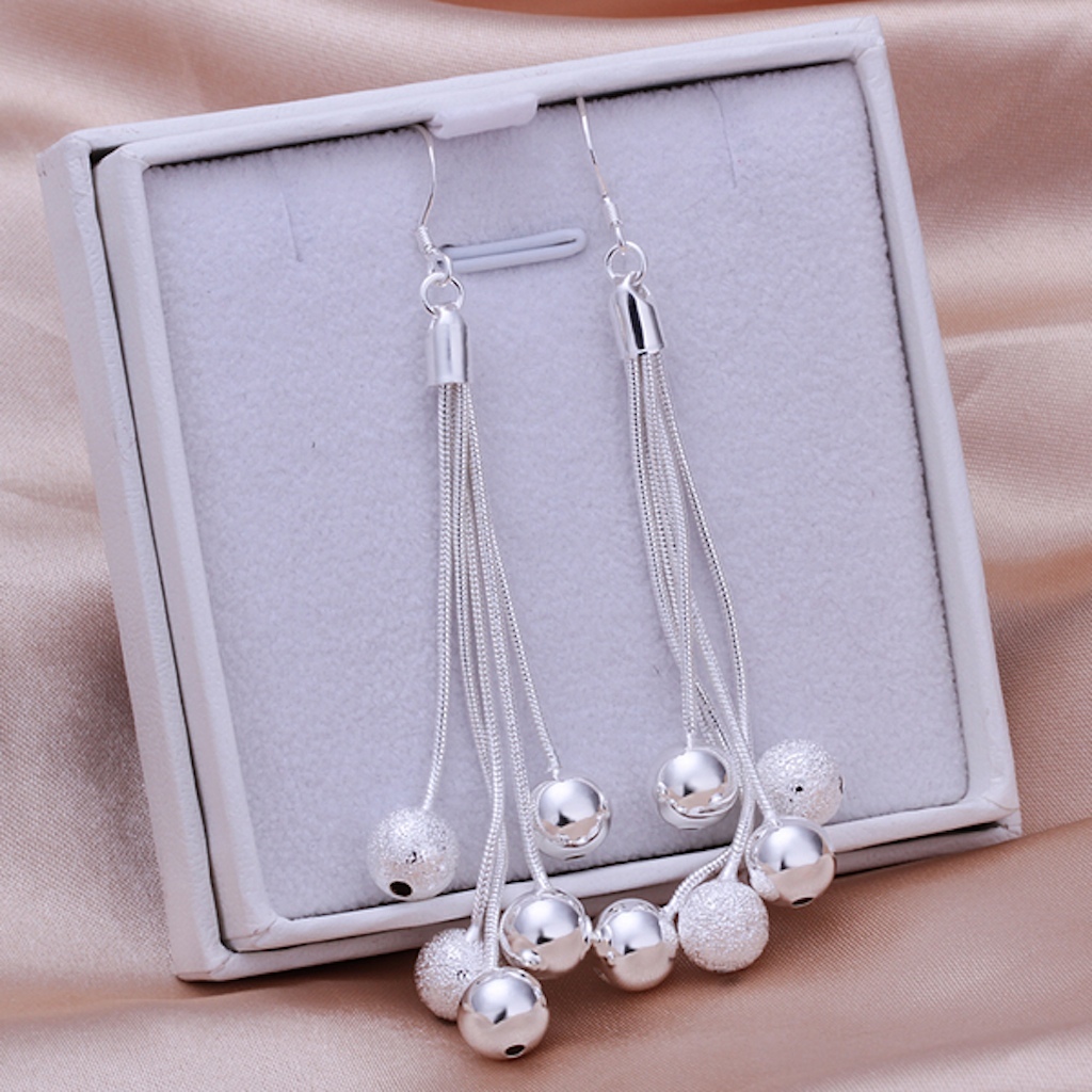 925 Sterling Silver Drop Dangle Chandelier Hook Earrings L17