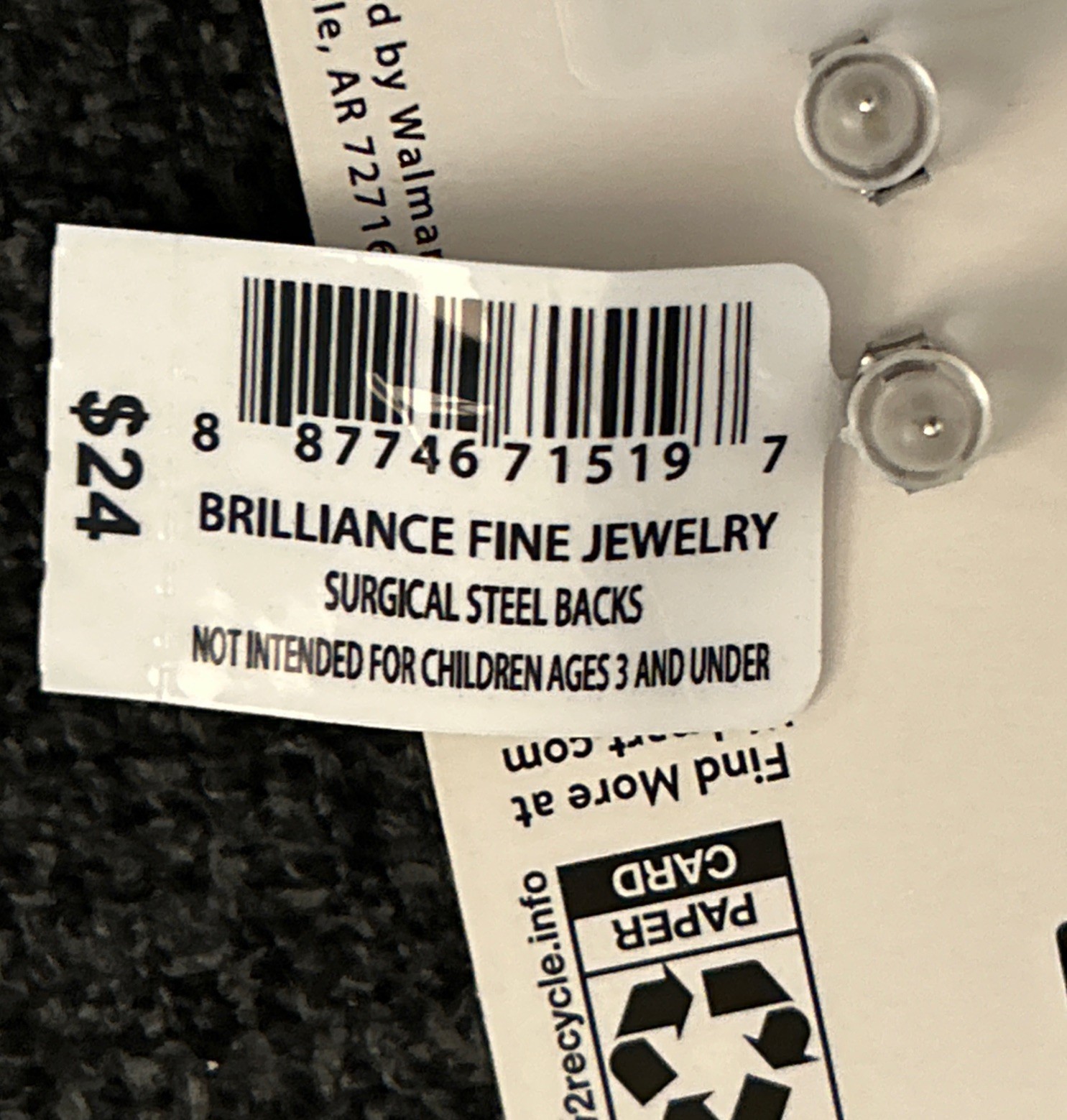 Brilliance Fine Jewelry Sterling Silver Cupcake & Ice Cream Earrings, 2 Pair Set