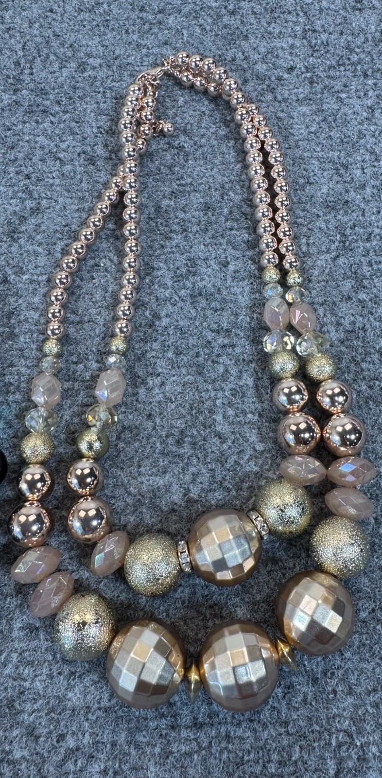 Fashion Jewelry Necklaces Lot of 3 Varied Beads Multicolor 3 Strand Multi Strand