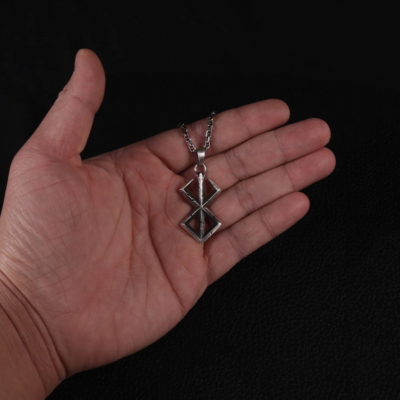 4cm Handmade 925 Sterling Silver Brand Of Sacrifice Pendant Cosplay Necklace