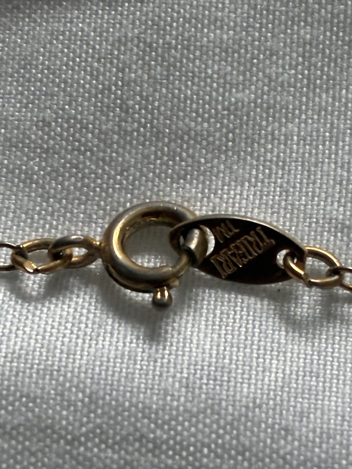 Gold Tone Marquise Link Chain Necklace with Spring Ring Clasp, No Stone