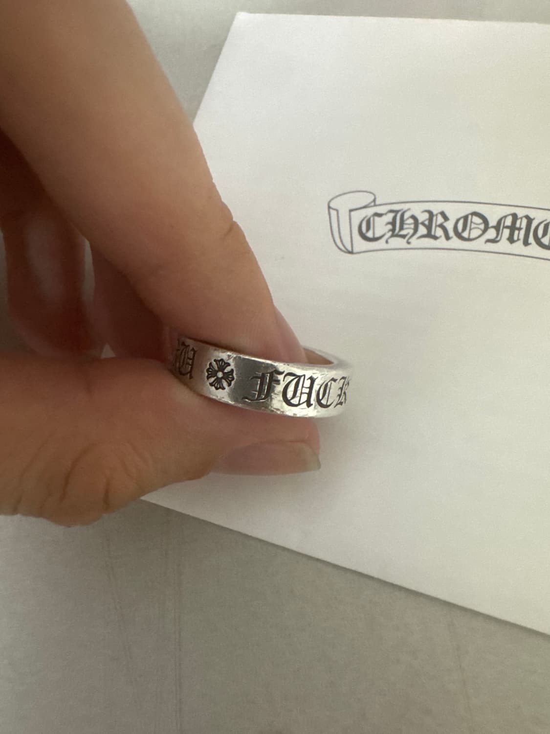 Chrome Hearts FXXK YOU RING 6mm US7