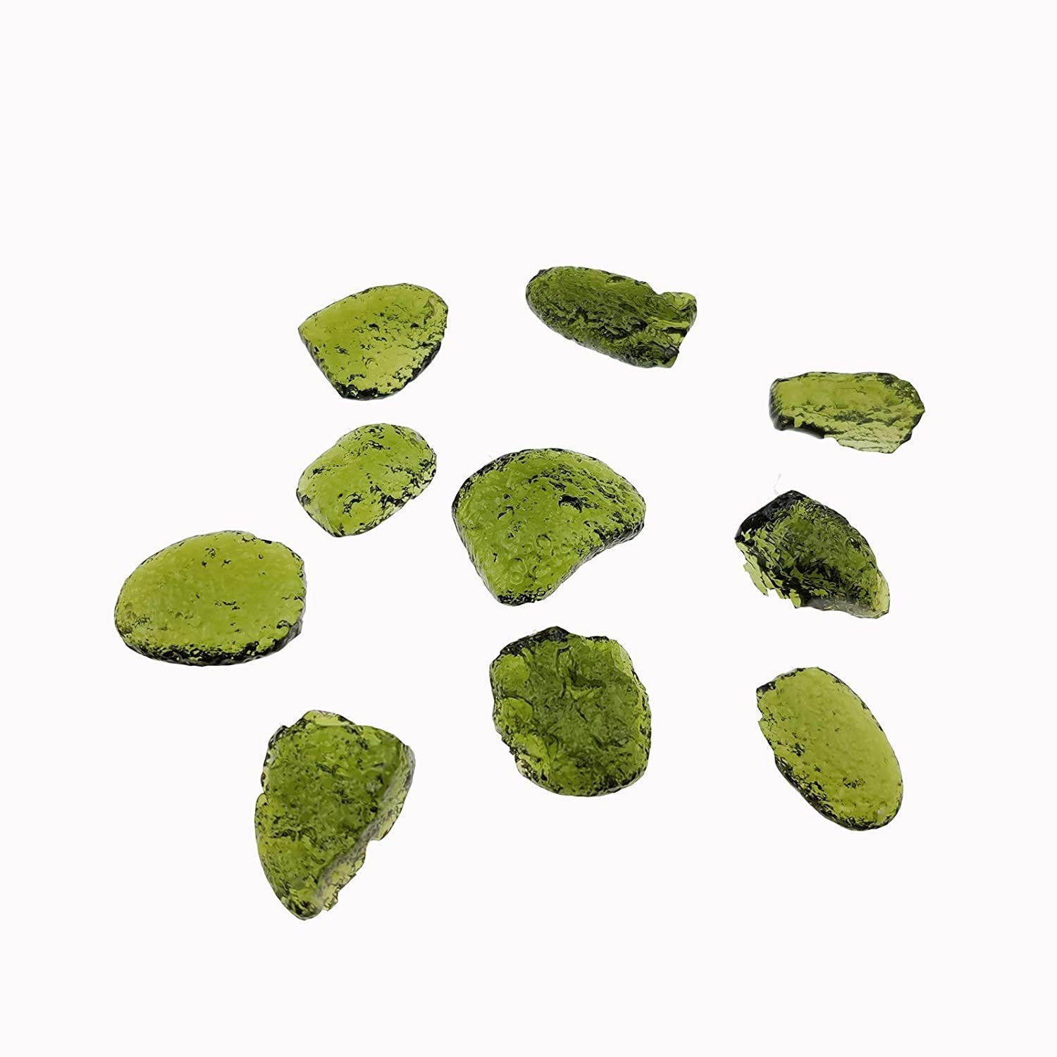 Moldavite Necklace for Men & Women, Handmade Irregular Stone Pendant