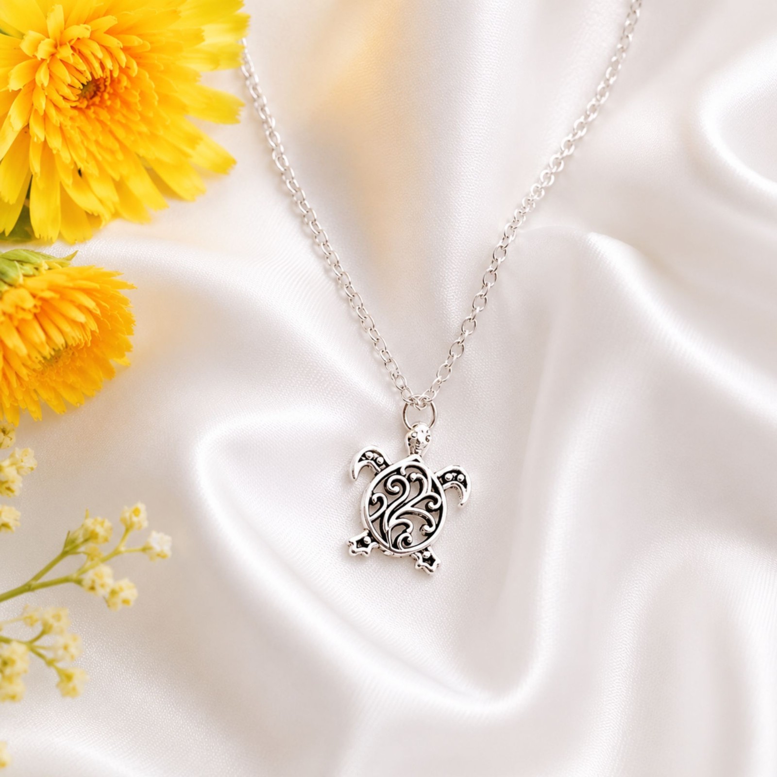 Turtle Necklace Ocean Animal Beach summer holiday Nautical Gift Coastal Jewelry