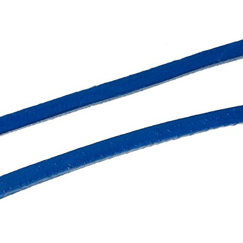 Cowhide Leather Bracelet BLue Cord End Clasp 79cm(31 1/8″)