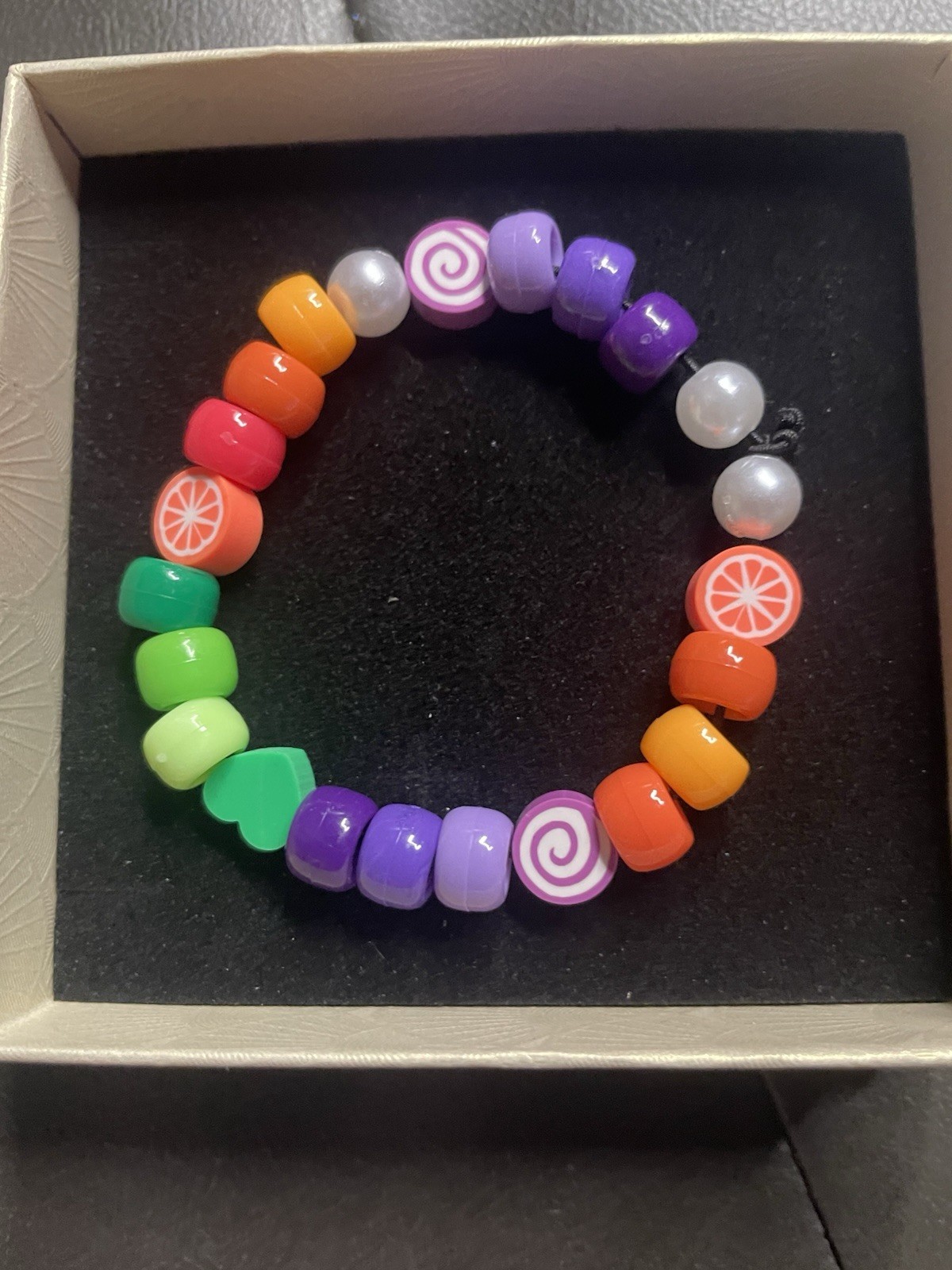 Halloween Multicolor swirls braclet single!