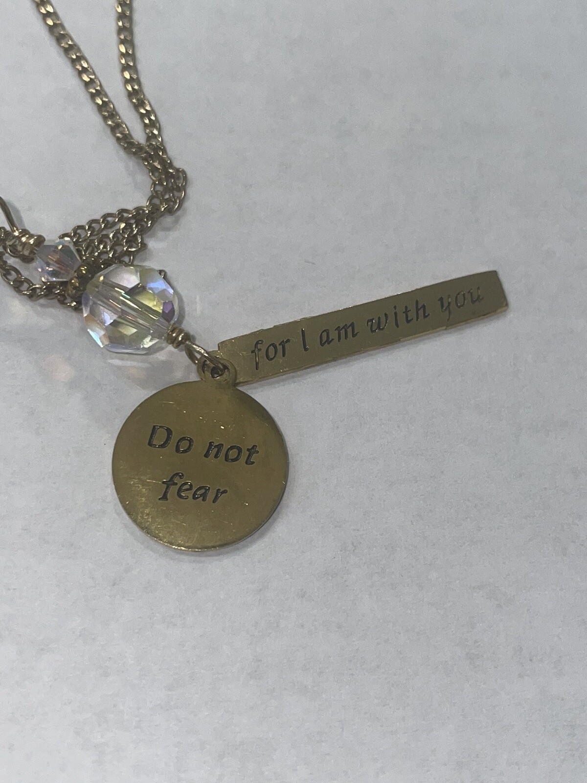 1/20/12KGF DoNOT FEAR FOR I AM WITH YOU, Isaiah 41:10 Christian Verse Necklace,