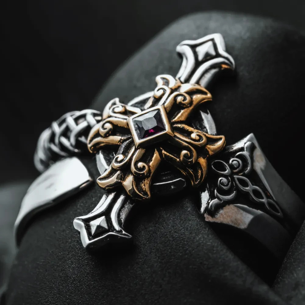 Oxidized Silver Judicator Blade Adjustable Wrap Ring, Christmas Gifts