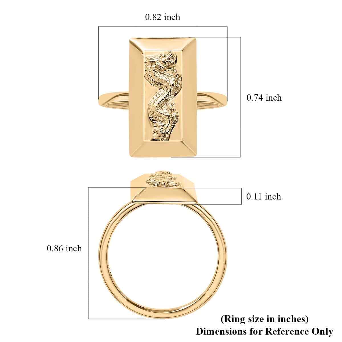 GORGEOUS!! 10K Yellow Gold Dragon Bar Ring 2.25 Grams Size 6.0