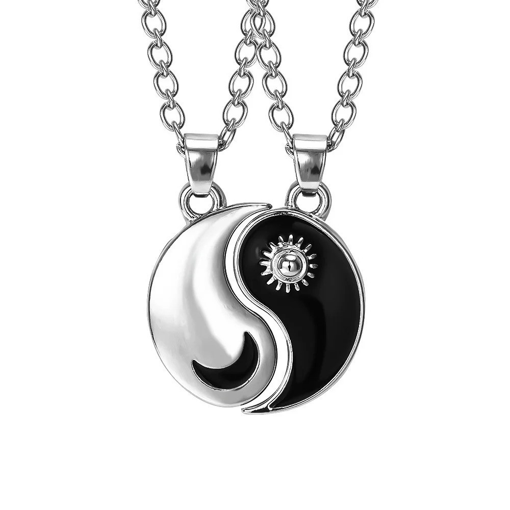 Stainless Steel I Love You Heart His Her Couple Pendant Necklace