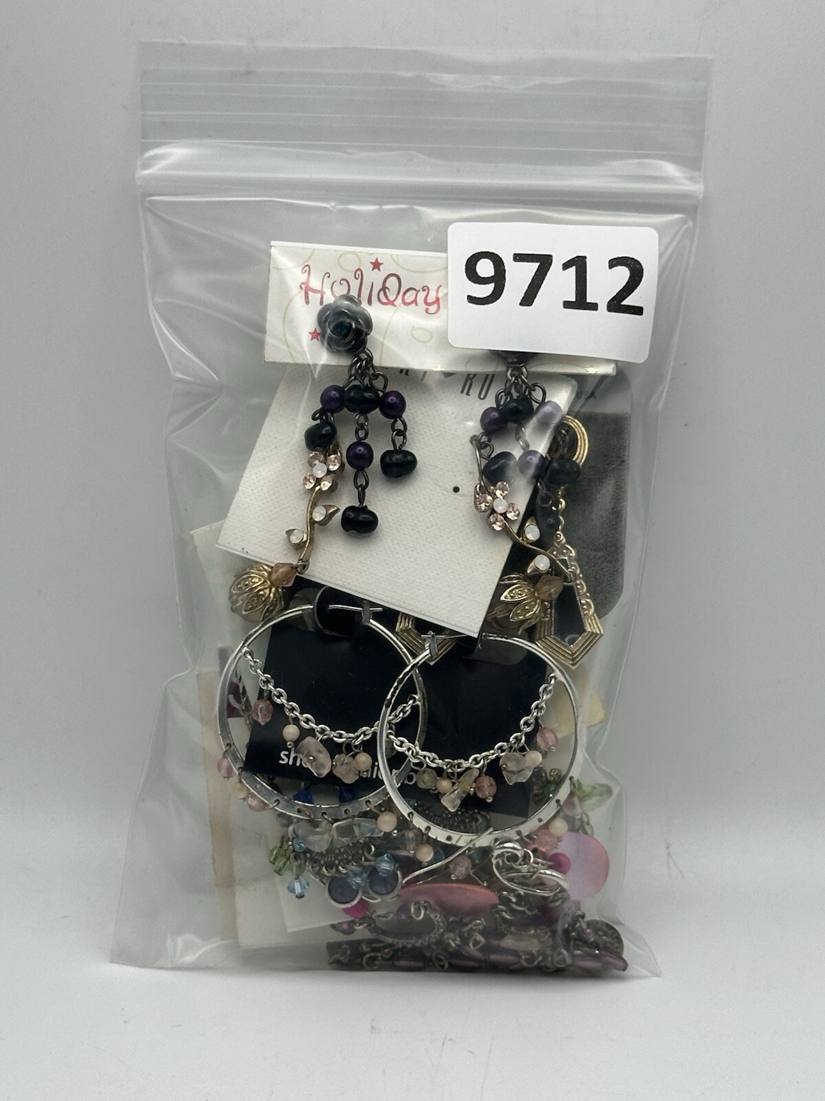 Earring Lot Of 10 Pair With Studs And Hooks Plenty Of Fashion Bling