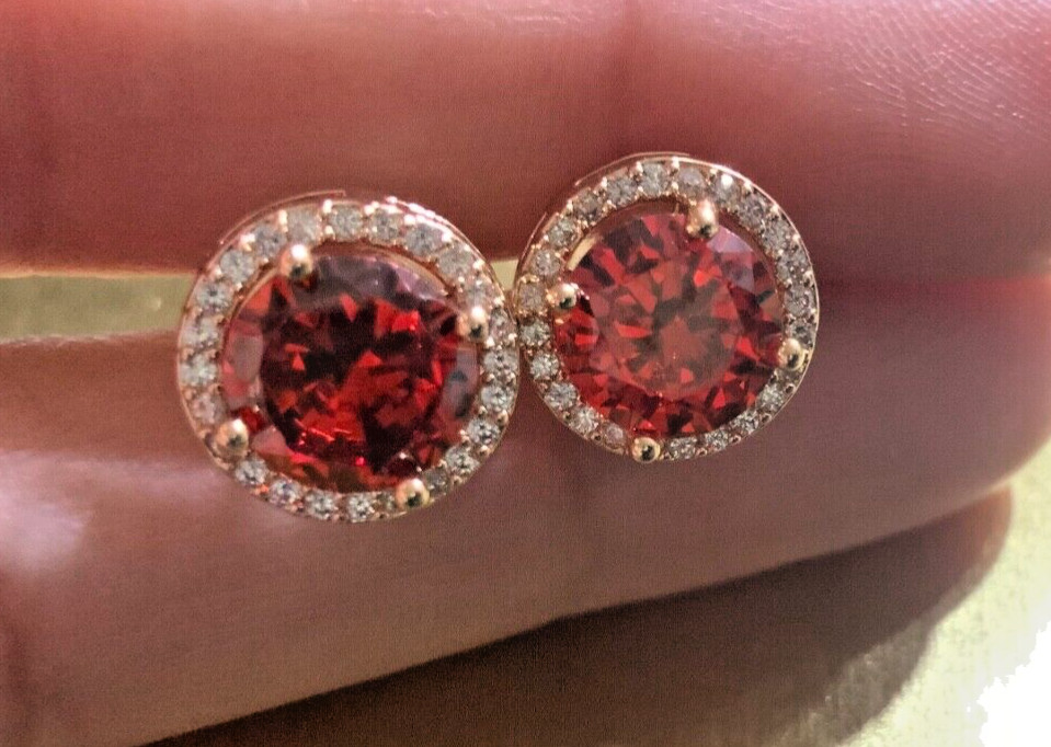 Valentine’s Day gift for her red earrings 18K gold filled
