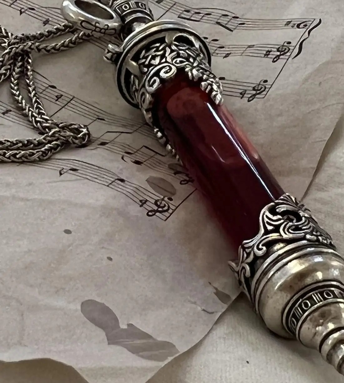 Retro Gothic Victorian Witch Potion Vial Necklace Medieval Fantasy Pendant Chain