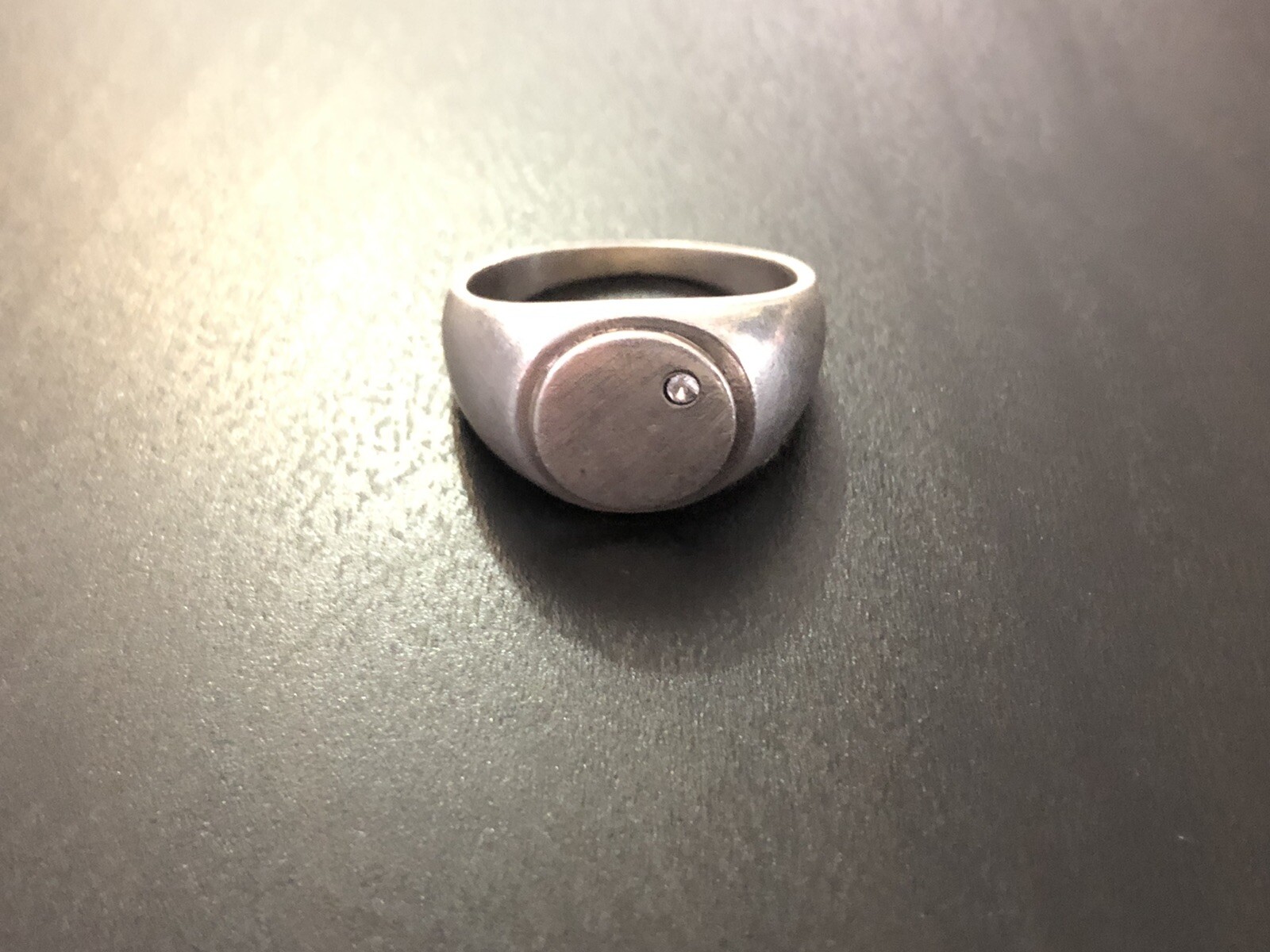 Antique 925 Silver Ring Manufacturer MyG Stone Ungraded.