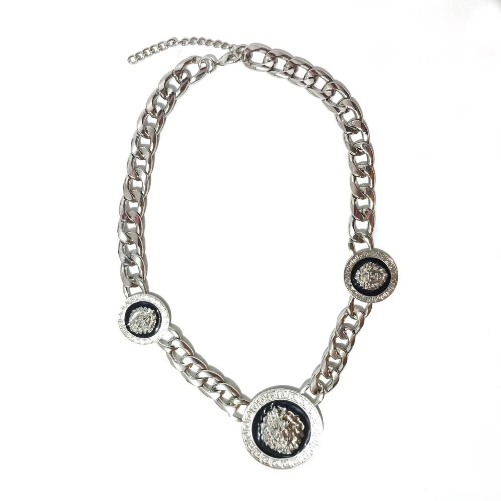 Lion Head Decor Chain Necklace Creative Necklace Choker Chain Chunky Jewelry US